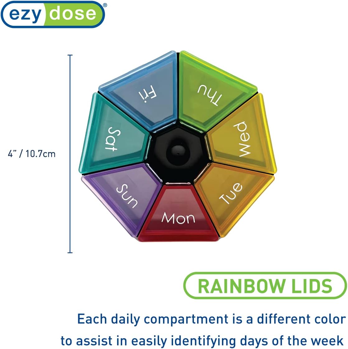 EZY DOSE pill organizer top view