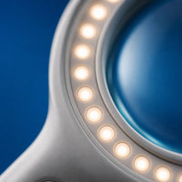 Close-up detail of the 37-LED ring on the VISOLUZ magnifier